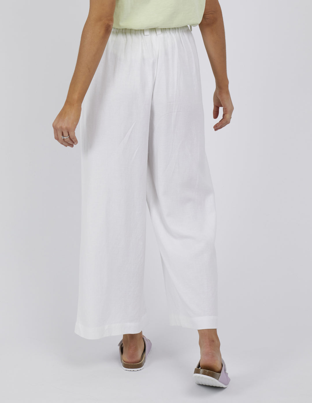 Elm Knitwear | Dylan Wide Leg Pant - White | Shut the Front Door