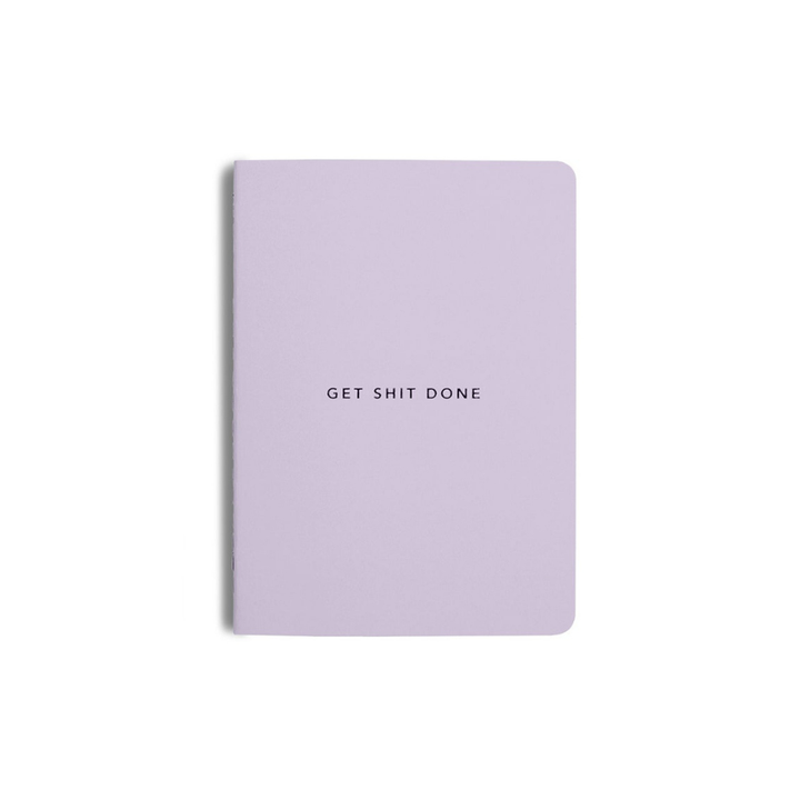 Mi Goals | Get Shit Done Notebook A5 - Lilac | Shut the Front Door