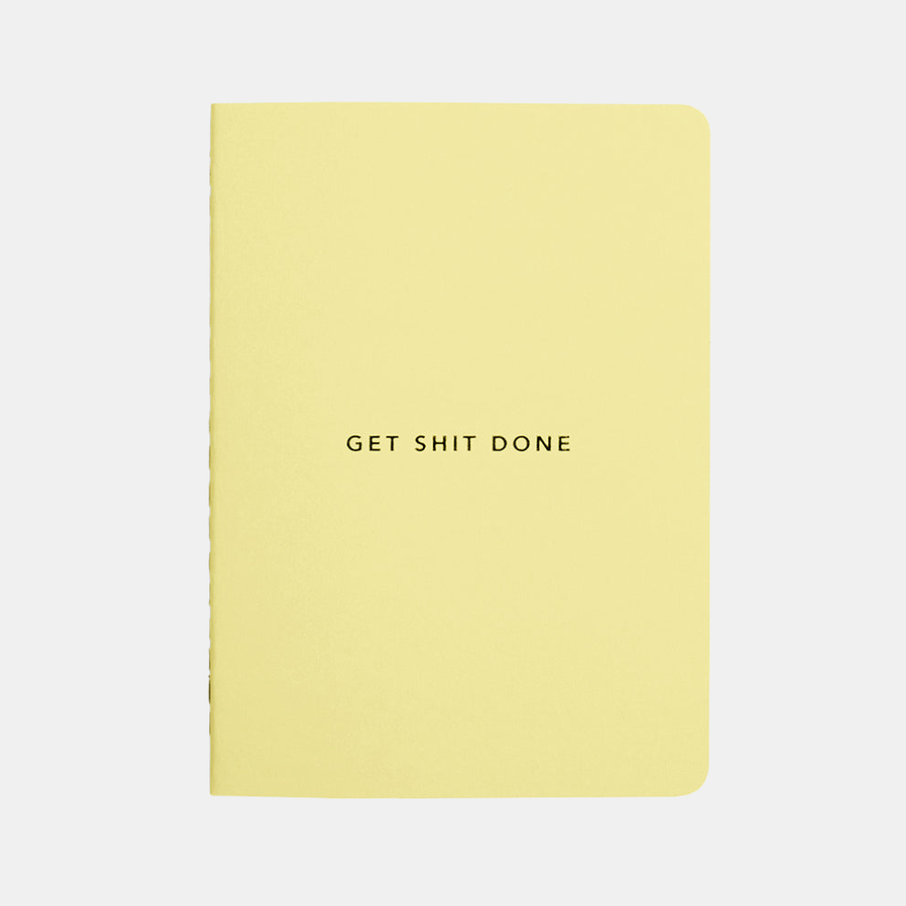 Mi Goals | Get Shit Done Notebook A5 - Lemon | Shut the Front Door