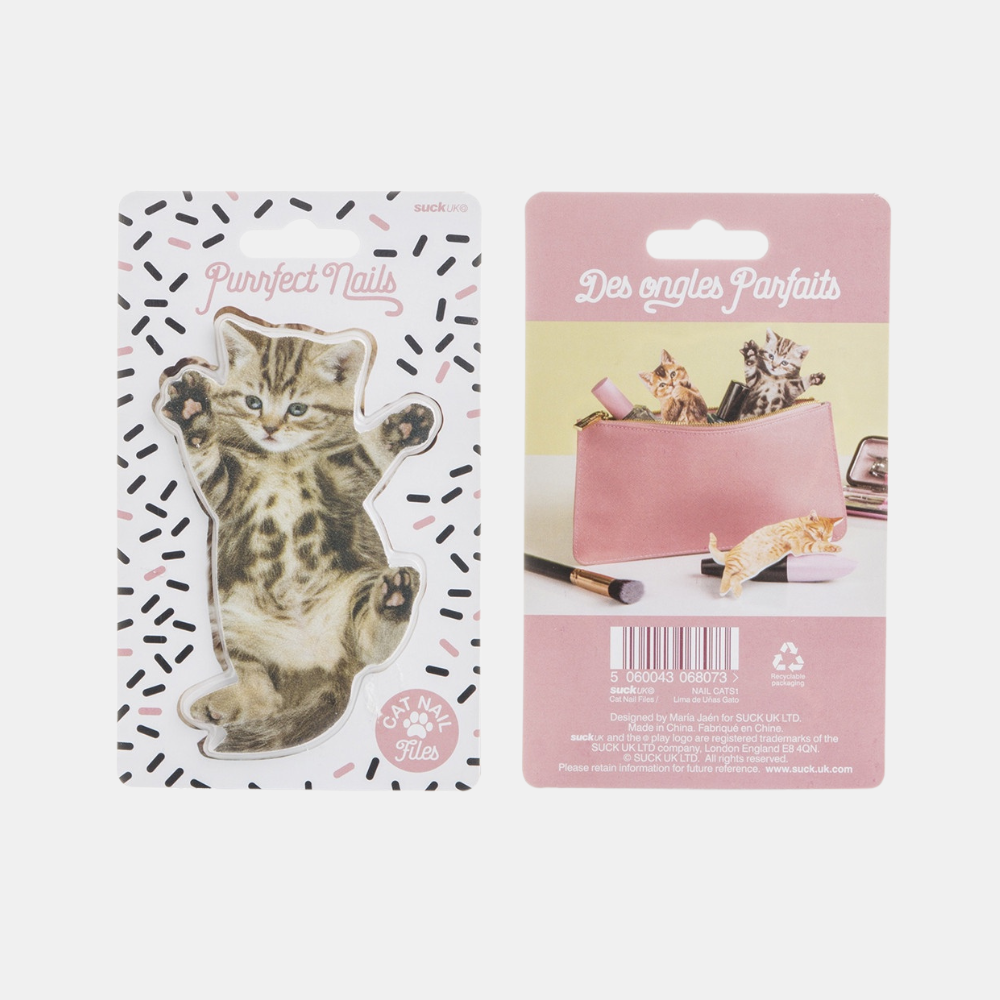 Suck Uk | Purrfect Nails - Tabby Cat Nail File | Shut the Front Door