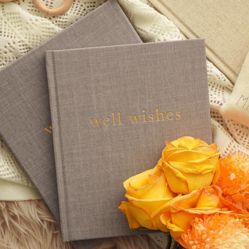 Write to Me Stationery | Well Wishes Guest Book - Grey | Shut the Front Door