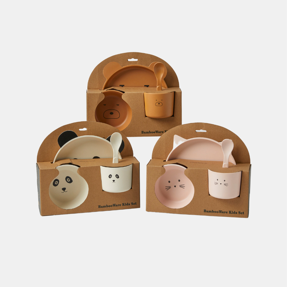 BambooWare | Kids Dining Set - Kitten | Shut the Front Door