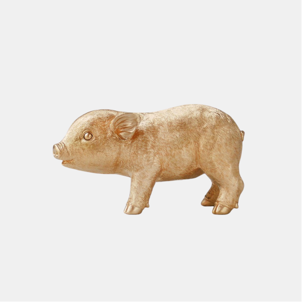 White Moose | Pig Money Box GOLD | Shut the Front Door