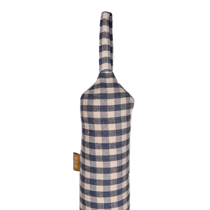 Raine & Humble | Gingham Draught Stopper Slim - Blueberry | Shut the Front Door