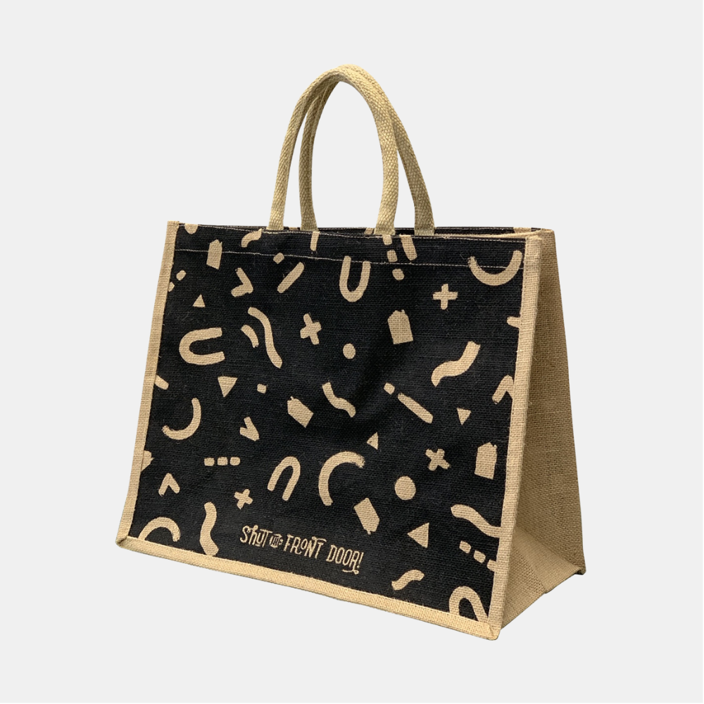 Shut the Front Door | Jute Shopping Bag | Shut the Front Door