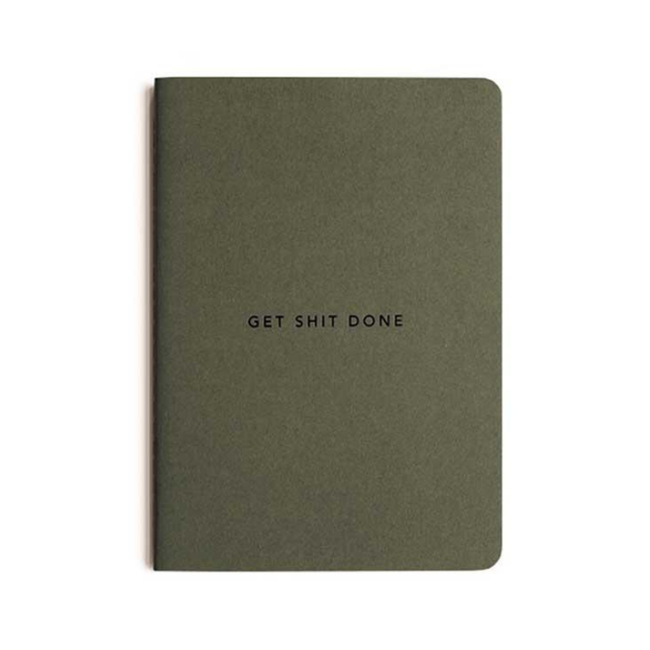 Mi Goals | Get Shit Done Notebook A6 - Minimal Teal Green | Shut the Front Door