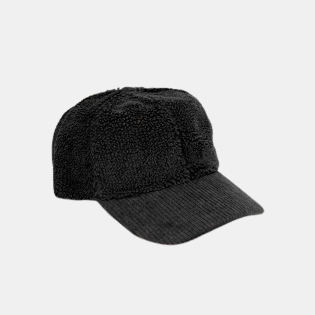 Antler NZ | Sherpa & Cord cap - Black | Shut the Front Door