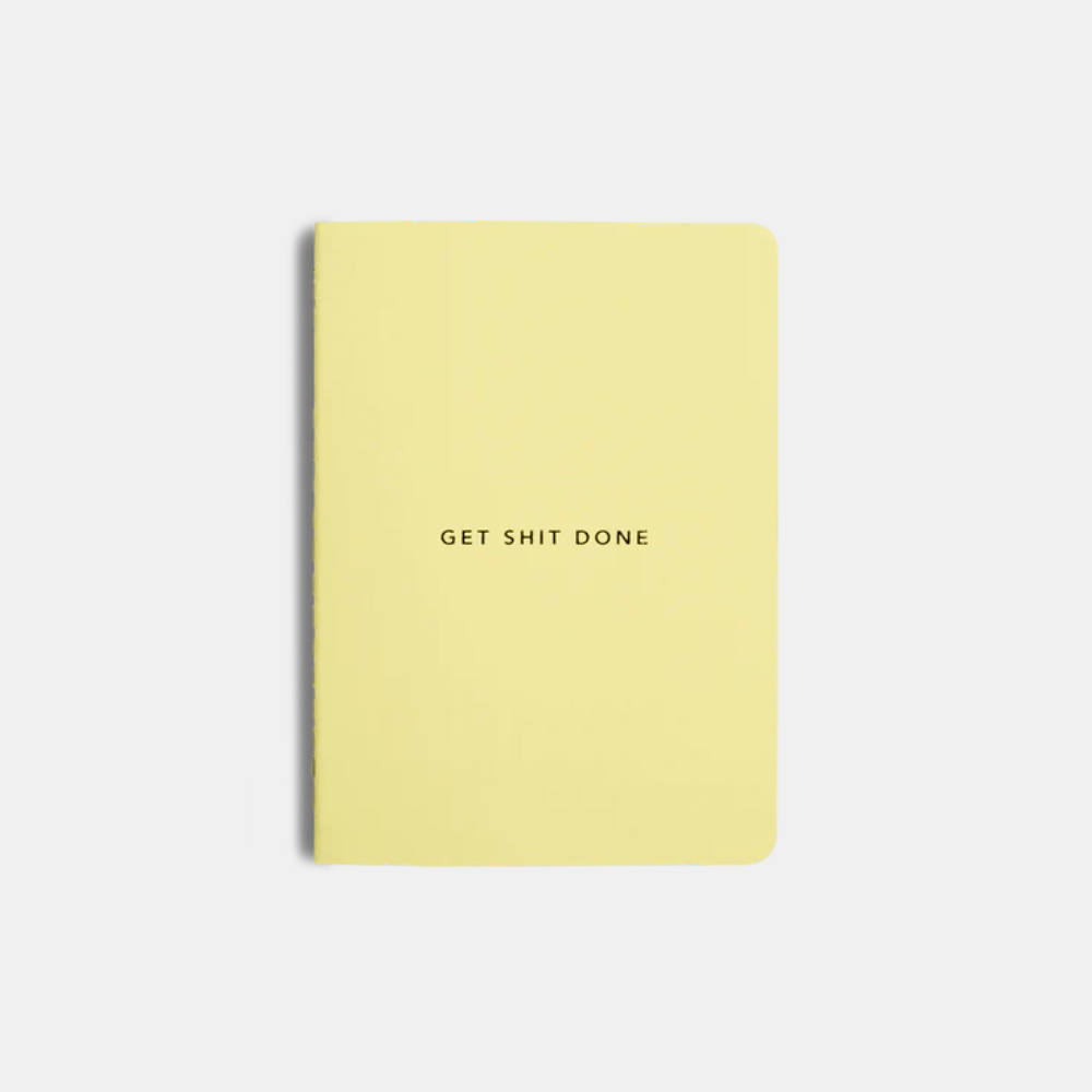 Mi Goals | Get Shit Done Notebook A6 - Lemon | Shut the Front Door