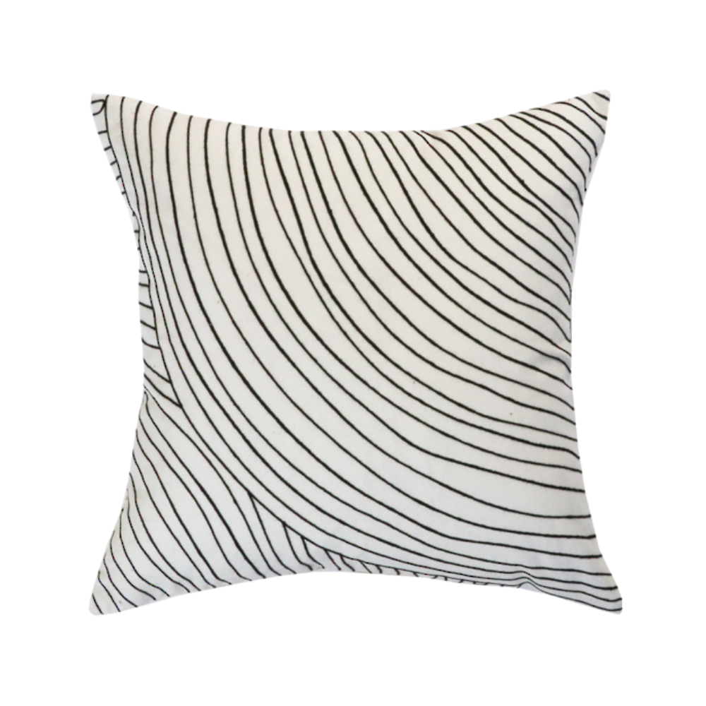 Mulberi | Zane Cushion 50x50cm - Black/Off White | Shut the Front Door