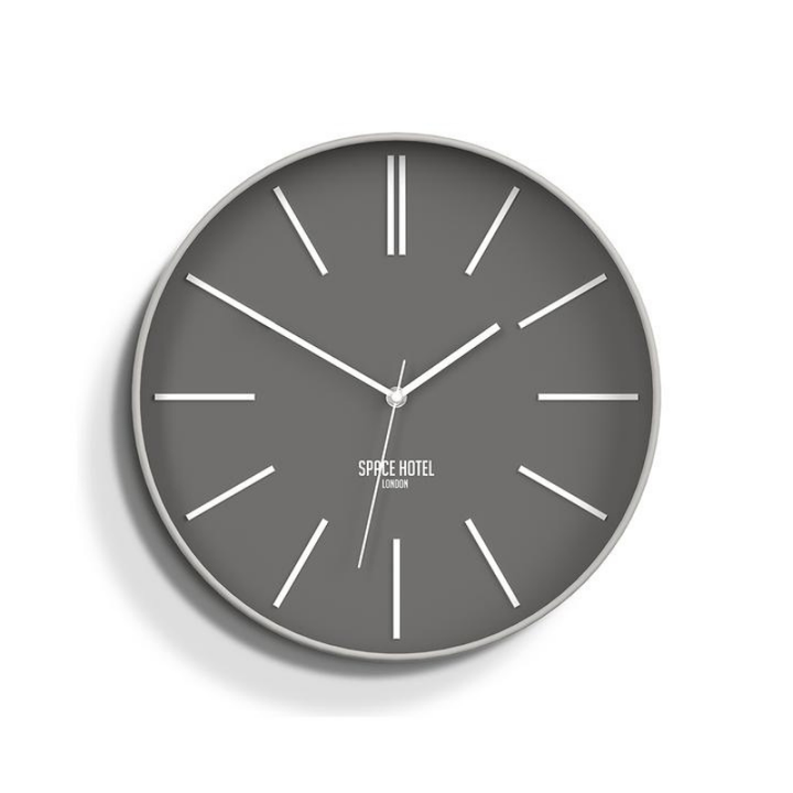 Space Hotel | Si Fi Sid Wall Clock Storm Grey | Shut the Front Door