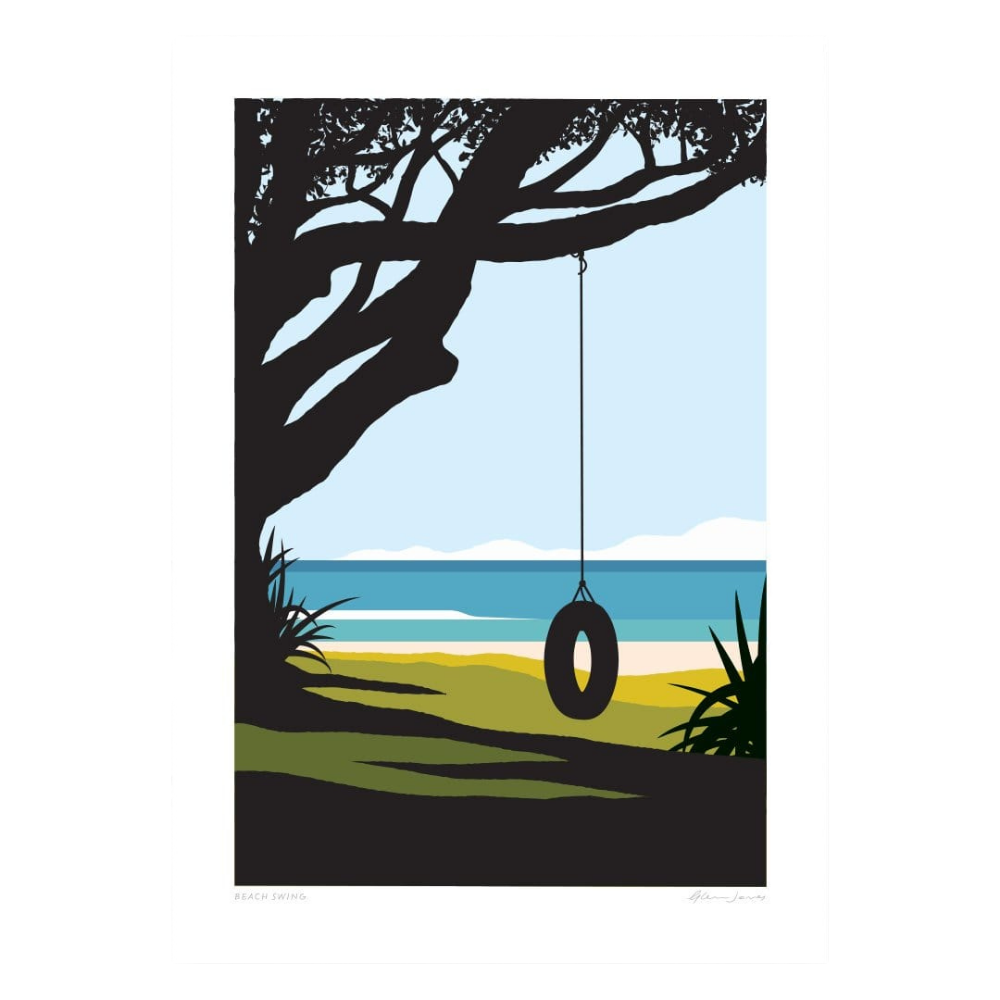 Glenn Jones Art | Beach Swing G.Jones | Shut the Front Door