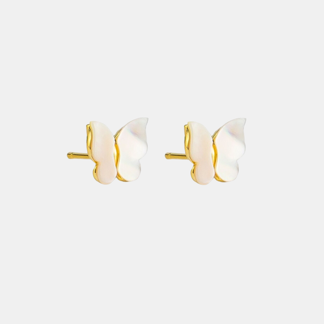 Tiger Tree | Earrings Pearl Butterfly Studs Gold | Shut the Front Door