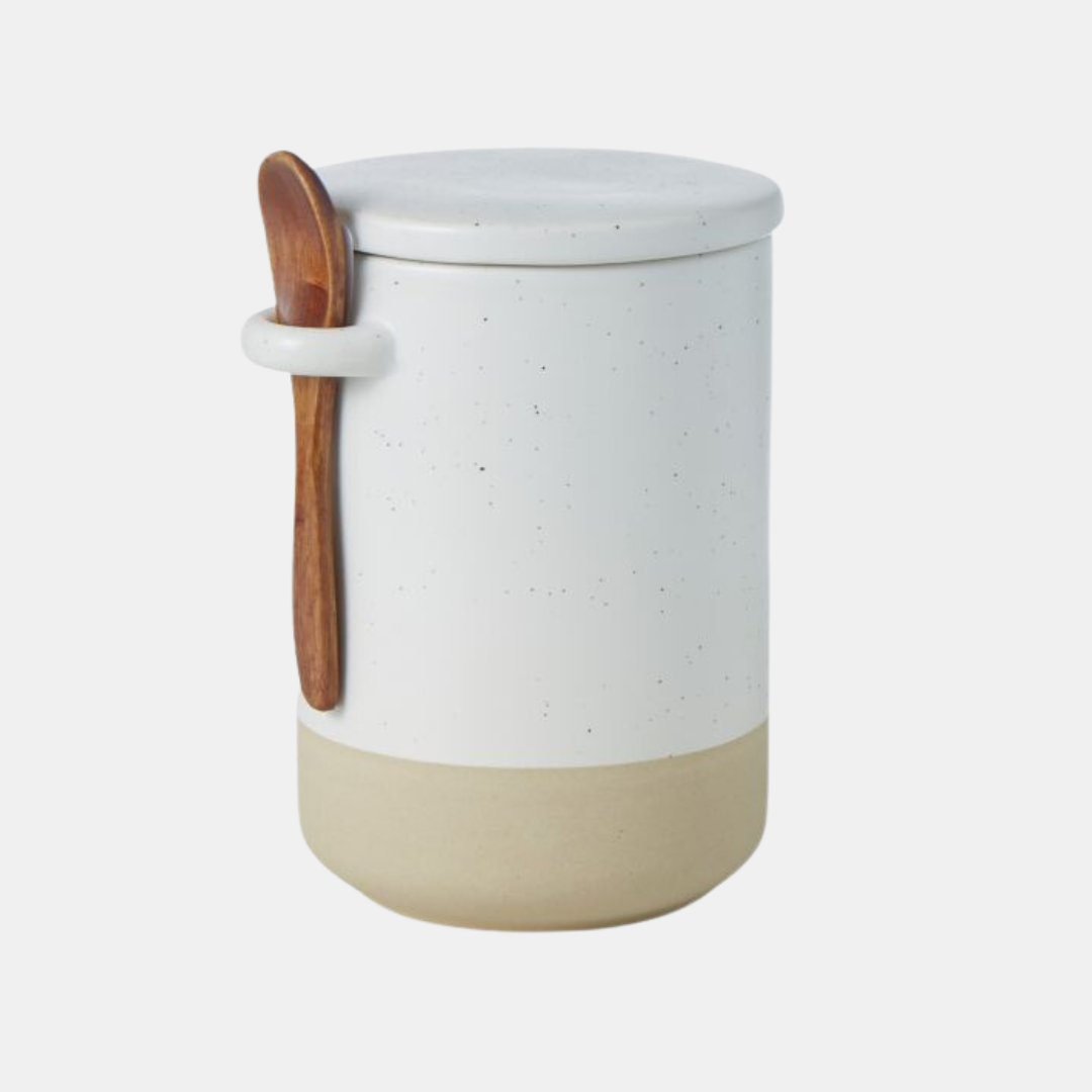 Davis & Waddell | Jenson Canister - Speckled  White | Shut the Front Door