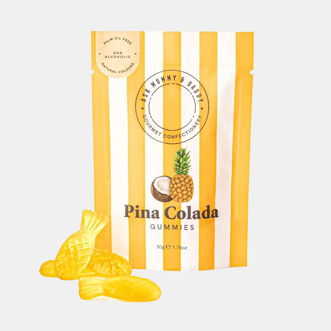 Ask Mummy & Daddy | Pina Colada Gummies 50g | Shut the Front Door