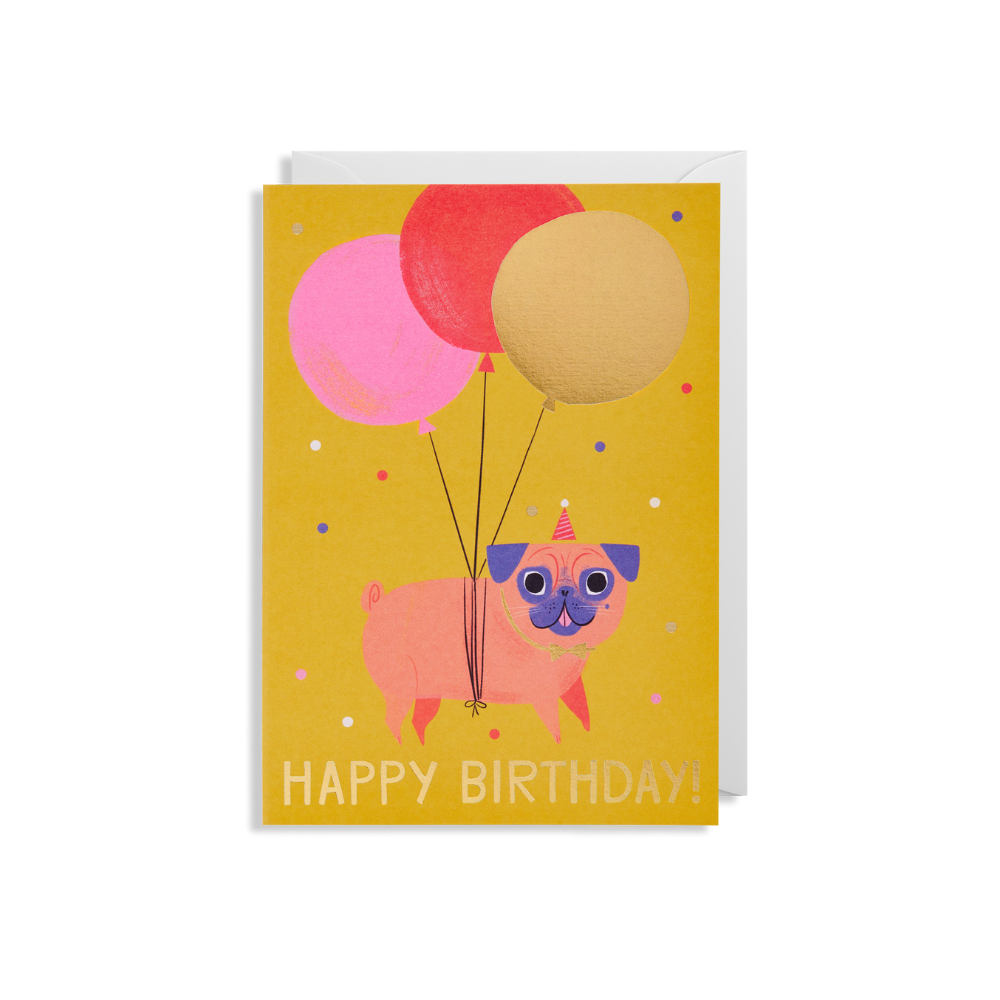 Lagom | Card Pug Birthday Greeting | Shut the Front Door