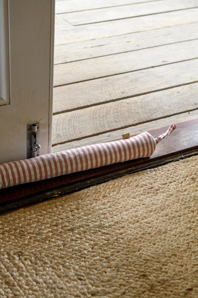 Raine & Humble | Gingham Draught Stopper Slim - Fig | Shut the Front Door