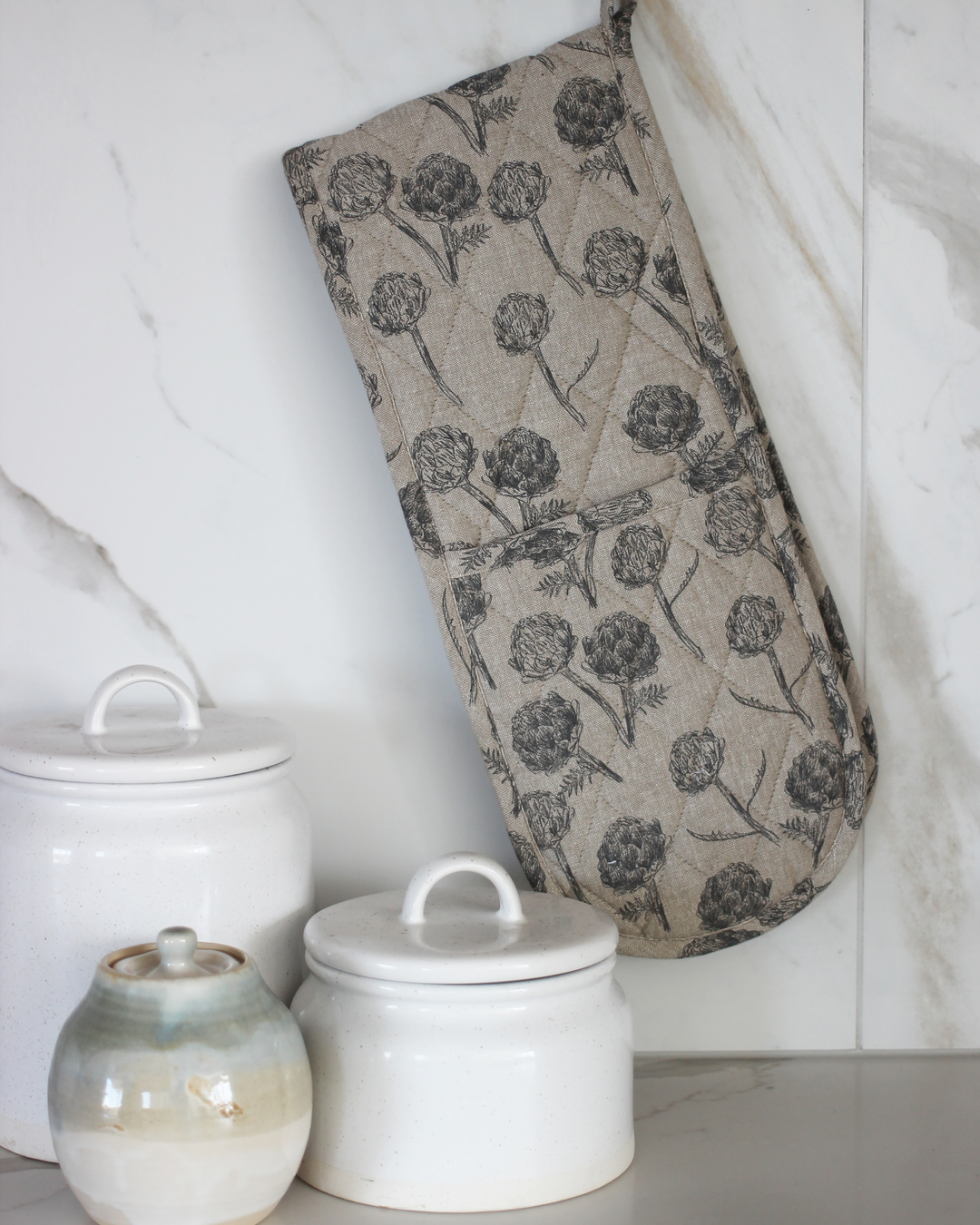 Raine & Humble | Artichoke Double Oven Glove - Charcoal | Shut the Front Door