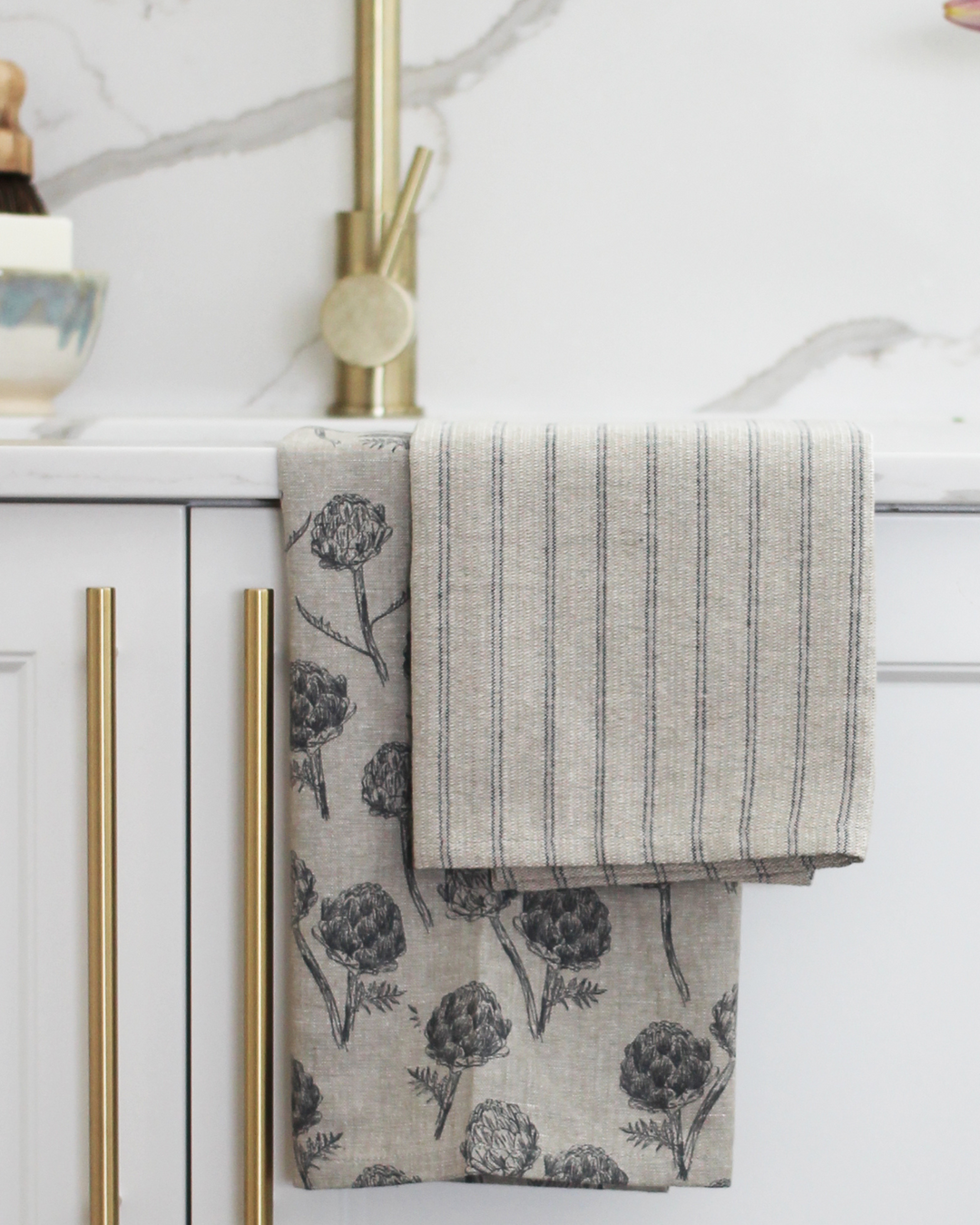 Raine & Humble | Artichoke Tea Towel - Charcoal | Shut the Front Door