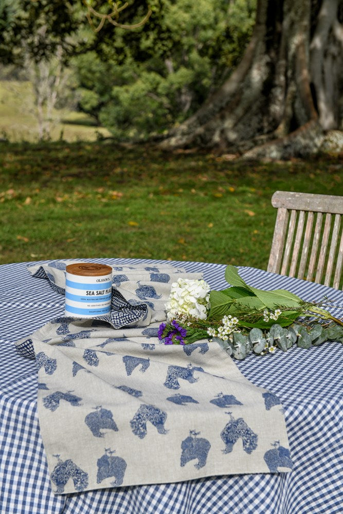 Raine & Humble | Henrietta Table Runner - Blueberry | Shut the Front Door