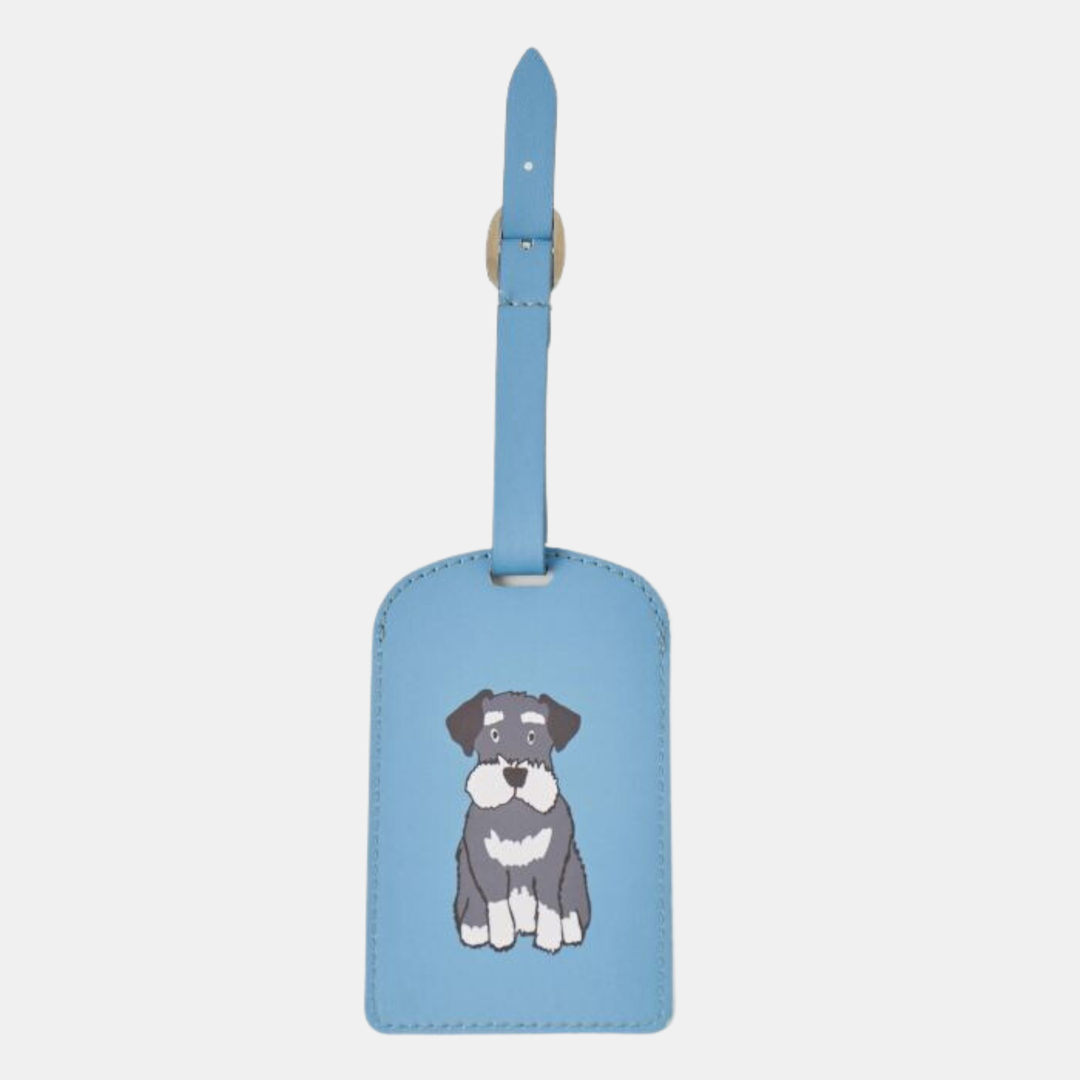 IS Gifts | Dog Luggage Tag - Blue | Shut the Front Door