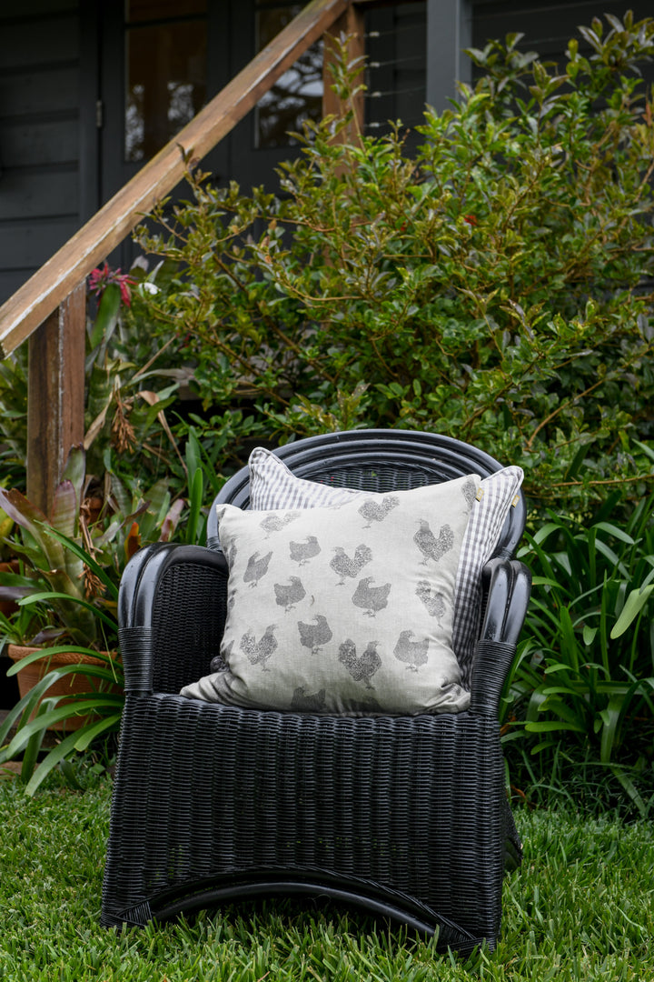 Raine & Humble | Henrietta Cushion 45cm - Ash | Shut the Front Door