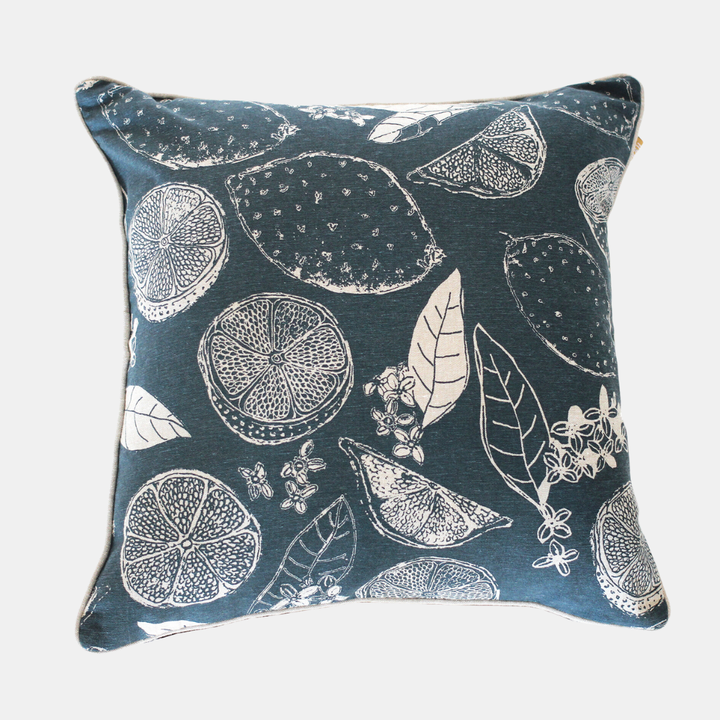 Raine & Humble | Lemon Marmalade Cushion - Dark Slate | Shut the Front Door