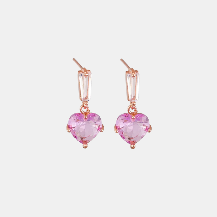 Tiger Tree | Earring Crystal Amora Heart -Mauve | Shut the Front Door