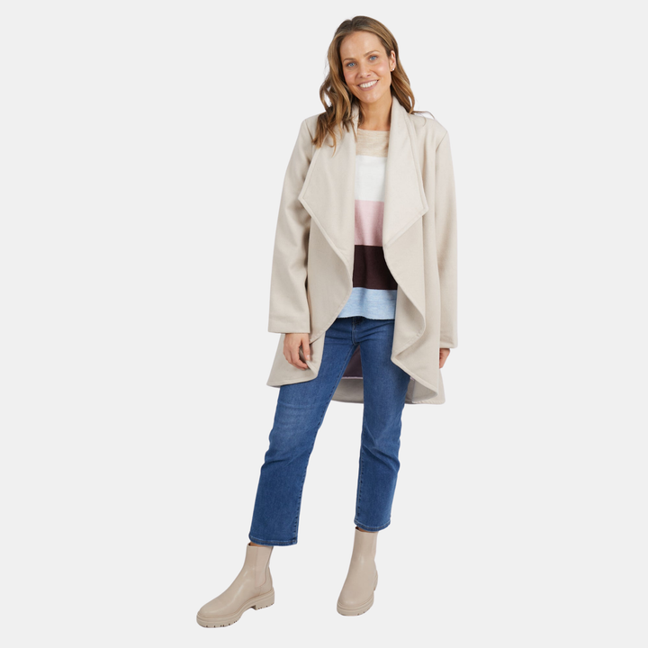 Elm Knitwear | Abigail Coat - Oatmeal | Shut the Front Door