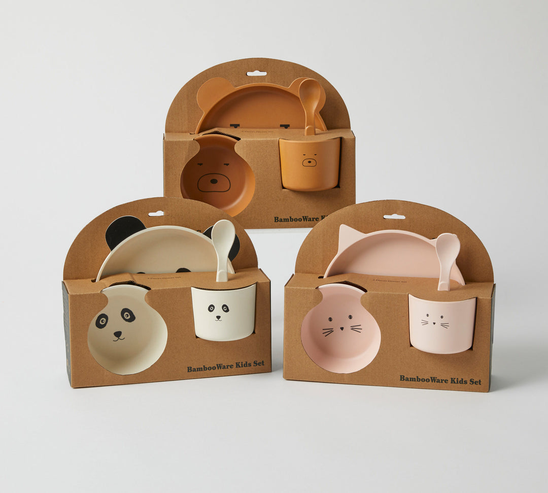 BambooWare | Kids Dining Set - Bear | Shut the Front Door