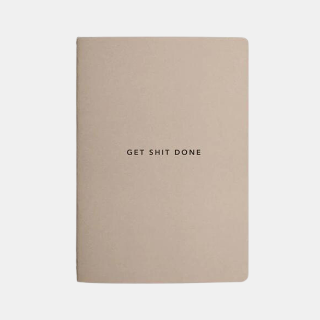 Mi Goals | Get Shit Done Notebook A5 - Sand | Shut the Front Door