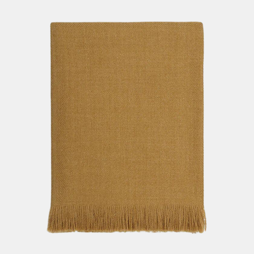 Baya | Altona (Wool Blend) Throw 130x170cm - Cumin | Shut the Front Door