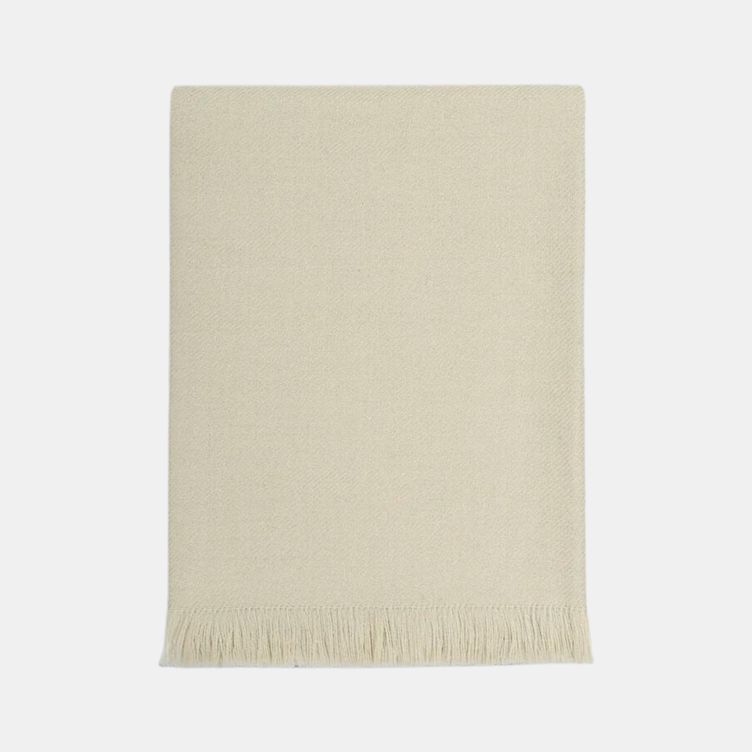 Baya | Altona (Wool Blend) Throw 130x170cm - Oat | Shut the Front Door