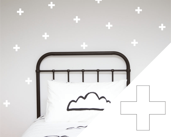 100PercentHeart | Wall Stickers Crosses Large White | Shut the Front Door