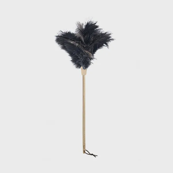 Florence | Ostrich Feather Duster 44cm - Black | Shut the Front Door