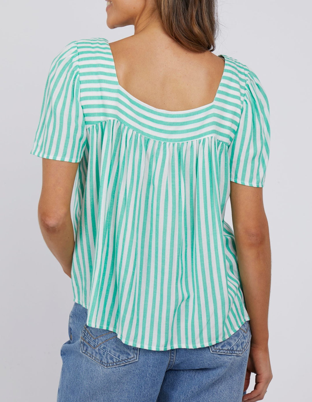 Elm Knitwear | Aurora Stripe Top - Bright Green | Shut the Front Door