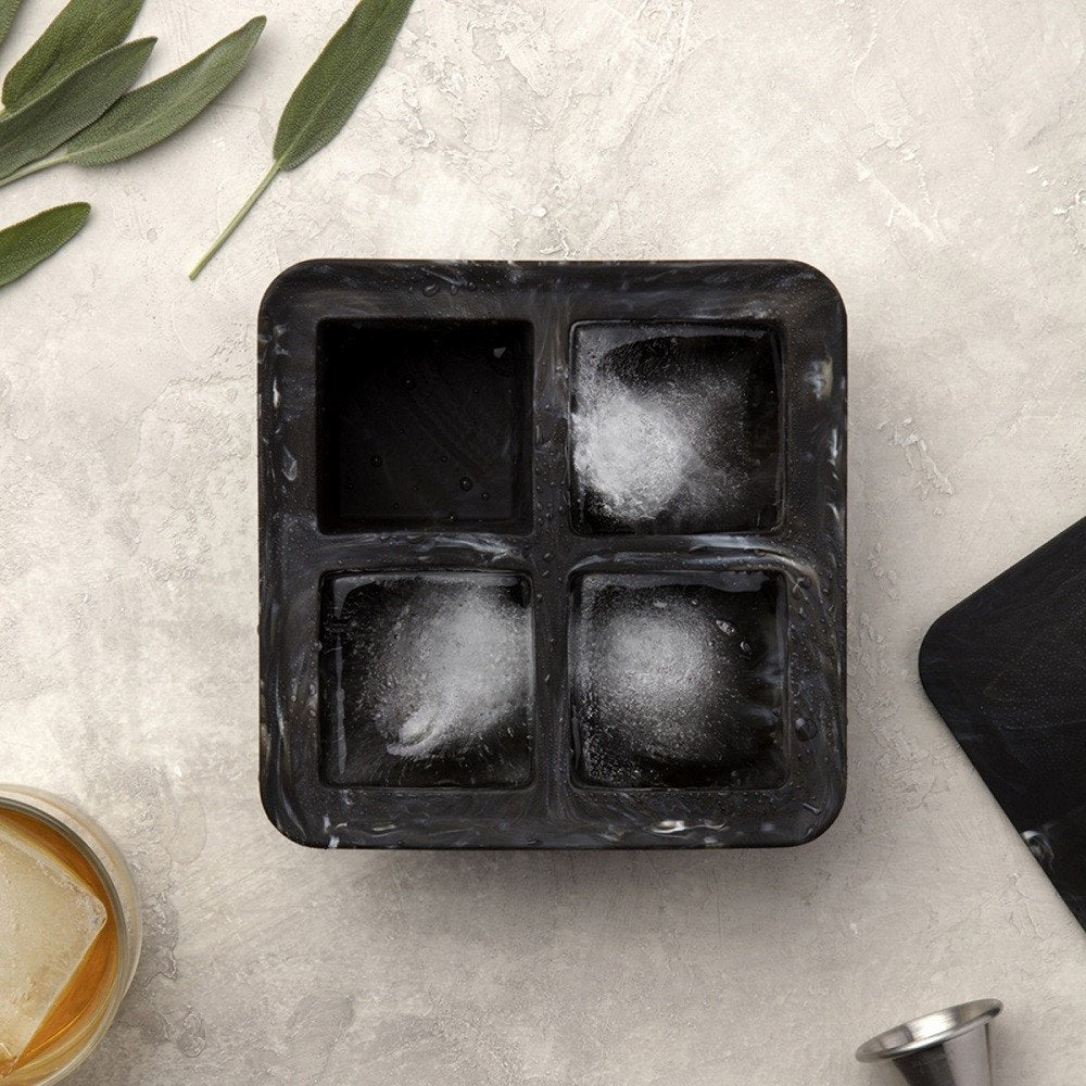 Peak | Extra Large Ice Cube Tray - Marble Black | Shut the Front Door