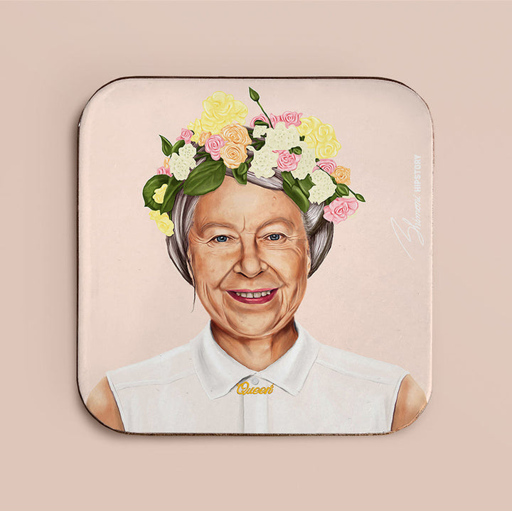 Hipstory | Hipstory Coaster - Queen Elizabeth | Shut the Front Door